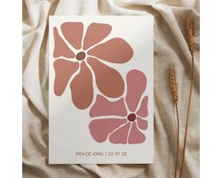 Kinderkamer poster - Gepersonaliseerd kraamcadeau - Naamposter - Flower | Babykamer | kinderkamer | Persoonlijk cadeau | geboorteposter / letterposter | Cadeau met naam | Kraamcadeau | Gepersonaliseerde poster | 30x40 cm