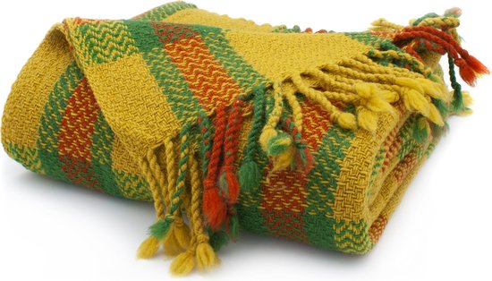 Wollen Plaid / Deken Ivanna ZigZag - 100% Zuivere, hard aanvoelende wol deken - 150x200cm - 1500g