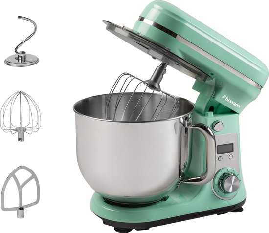 Jap Applances Mastermx - Keukenmachne  1000W  - Keukenrobot Met 6 Snelheden En Pulse Functie Keukenmixer Met 57 Liter Mengkom Inclusief Pann