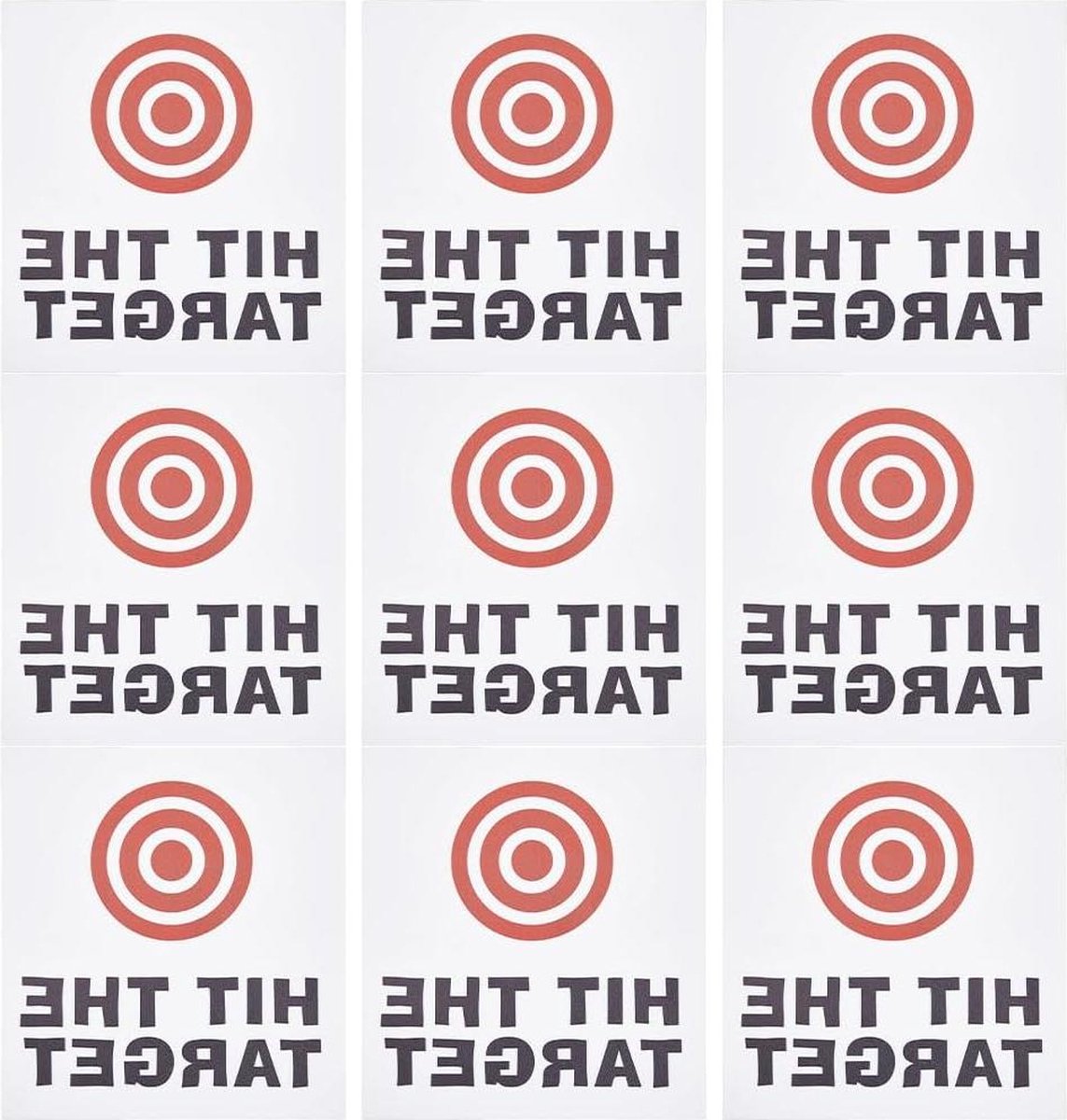 Image of 10 vellen rode bullseye doeldoel stickers voor zindelijkheidstraining toilet - urinoir - badkamer .