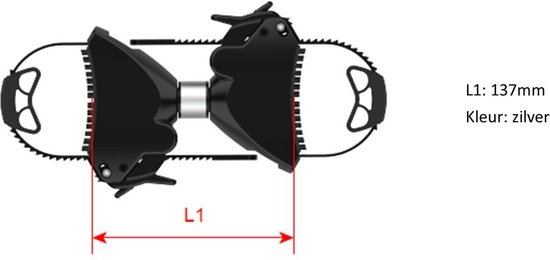 Sorlpv Framehouder voor fietsendrager 25 cm lengte, universele korte fietsframehouder afsluitbaar, framehouder voor U-beugelbuis: 2,5-3 cm, voor framediameter van de fiets: 3-6 cm