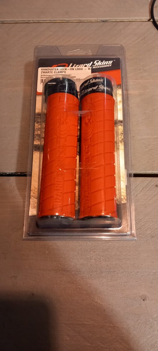 HANDVATEN LOCK-ON LOGO - ROOD (ZWARTE CLAMPS)