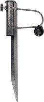 Bol.com HIXA Parasolpen - Parasolharing - Parasolboor - Zwart - 42 x 19 x 4 cm - Metaal - Parasolhouder - Standaard aanbieding