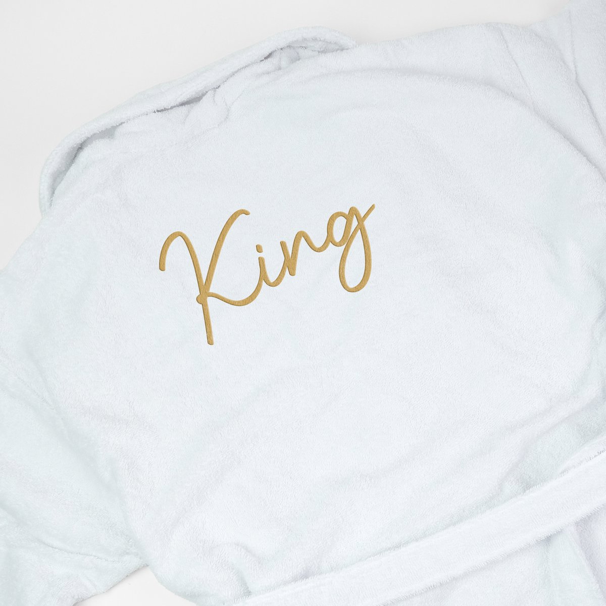 Badjas - HOGE KWALITEIT - KING - badmantel - badjas man - badjas heren - badstof - 100% katoen - huwelijk - trouw - cadeau - kado - vaderdag - verjaardag - pensioen - papa - Kerst - maat S/M