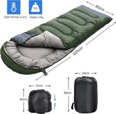 Slaapzakken met kussen, 4 seizoenen, lichtgewicht waterdichte warme slaapzak met compressiezak voor volwassenen mannen, vrouwen, outdoor, kamperen, wandelen en backpacken