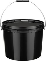 2 x emmer, 2,6 l, rechthoekig, 2 l, 2,5 l, voedselveilig, stapelbaar, kunststof emmer, 2,5, 2 liter, wit