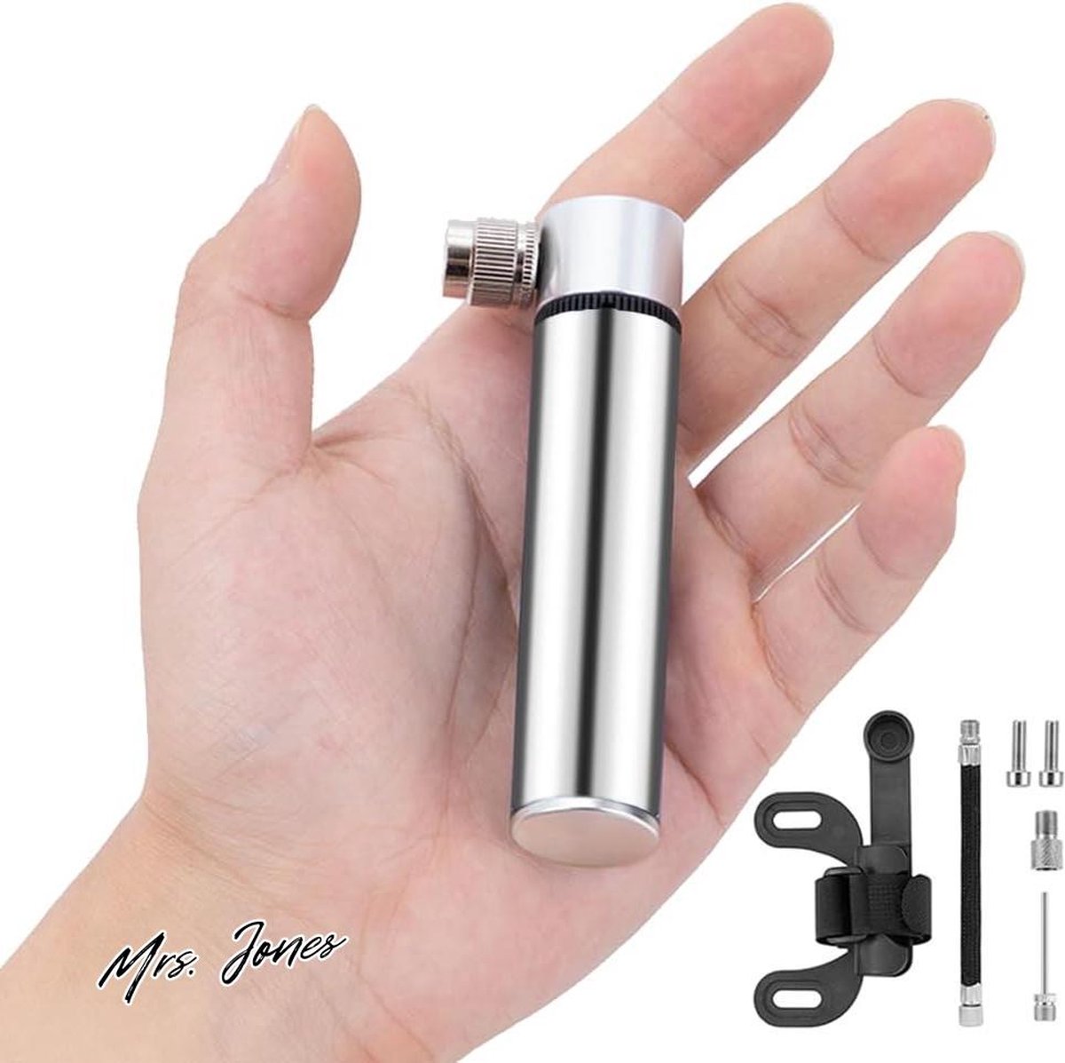 Mrs. Jones Draagbare mini-fietspomp aluminium eenvoudig opblaasbaar-balsem-basketbalpomp 120 psi hogedruk luchtpomp straatpomp voor racefietsen mountainbikes .