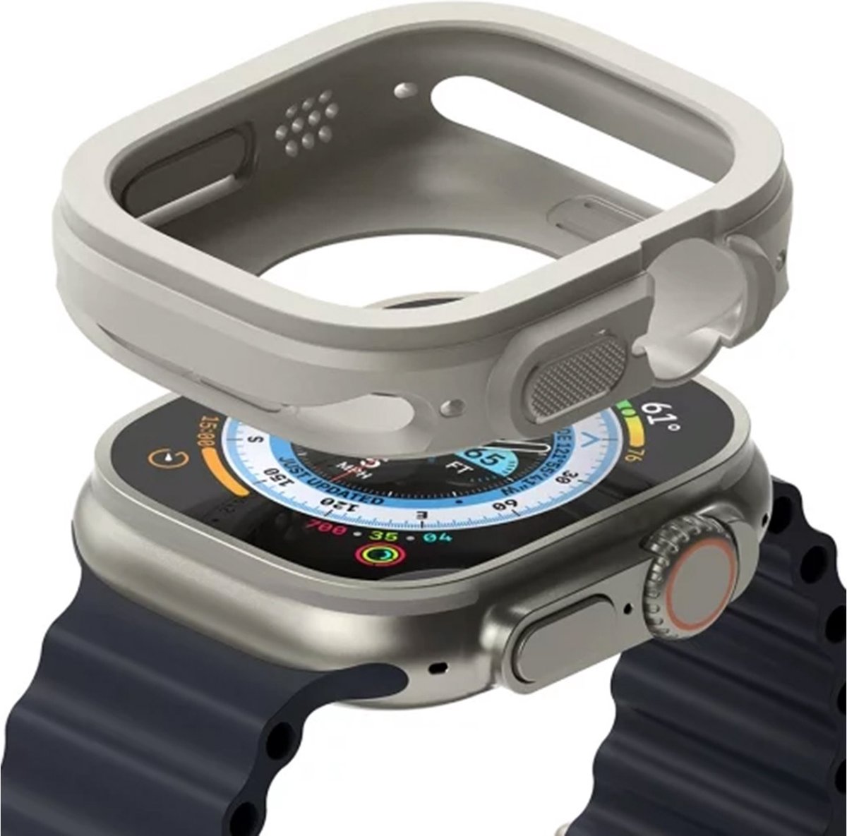 Ringke Air Sports Case voor de Apple Watch Ultra / Ultra 2 / Ultra 3 - 49 mm - Warm Gray