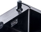 Bol.com Lendo Online Zeepdispenser voor inbouw spoelbak of keukenblad - RVS - Roestvrijstaal - Zeeppomp - 28mm - 300ml container... aanbieding