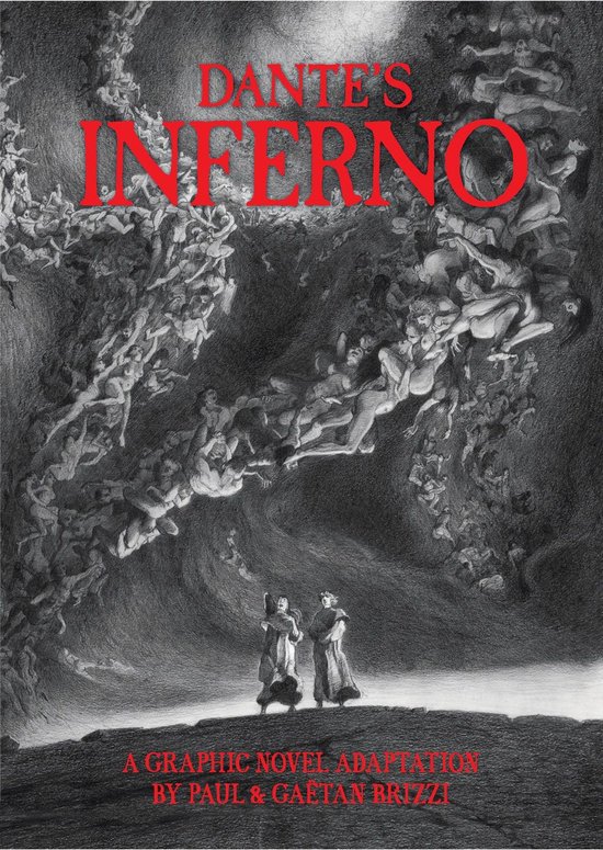 Dante's Inferno, een grafische roman adaptatie door Paul & Gaetan Brizzi, met veel zielen die naar beneden vallen.