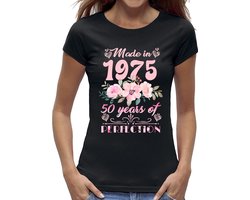 Made in 1975 Sarah 50 jaar T-shirt / kado tip verjaardag vrouw / Dames maat L / cadeau