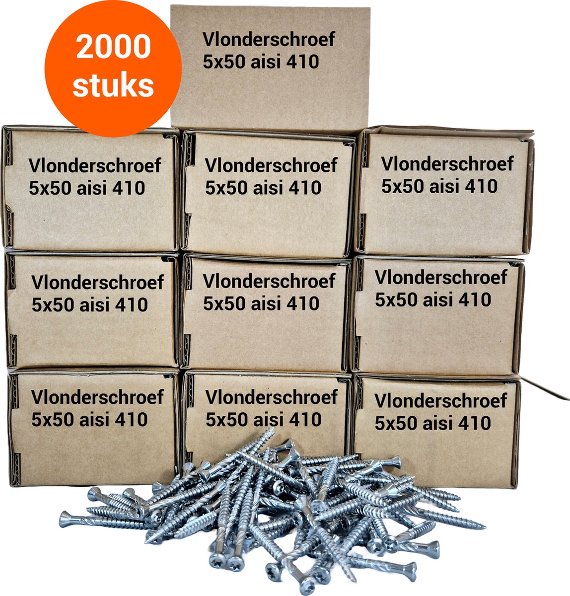 Vlonderschroeven 5x50 - Voordeelpakket 2.000 stuks