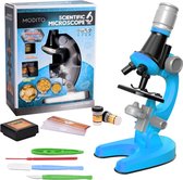 Modito Microscoop Voor Kinderen - Microscoop Junior - Educatief Speelgoed - LED Verlichting - Kinder Speelgoed - Blauw