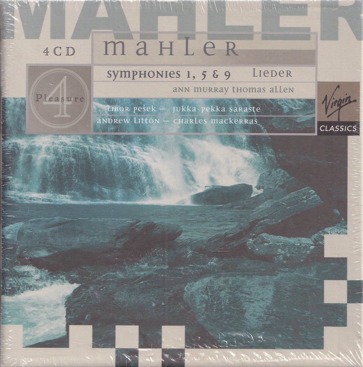 4CD Symphonies 1, 5 & 9, Lieder - Gustav Mahler - Diverse orkesten