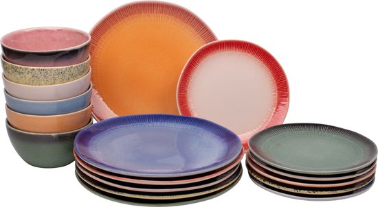 CreaTable, 22908, Modern Fashion Series, 16-Piece Crockery Set, Stoneware Crockery, Dishwasher and Microwave Safe, Quality Production CreaTable, 22908, Modern Fashion Series, 16-Piece Crockery Set, Stoneware Crockery, Dishwasher and Microwave Safe, Quality Production