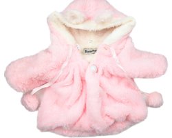 BamBella® Baby jasje teddy roze winter jas 6 tot 9 maanden Winterjas