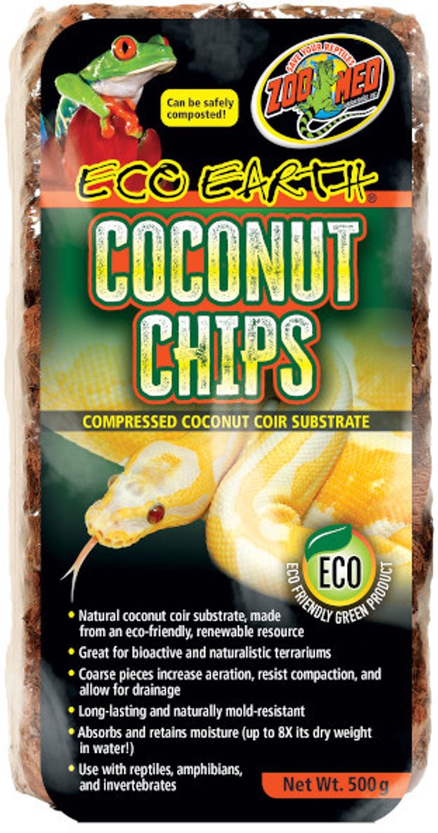 Zoo Med Eco Earth Coconut Chips - Kokosnootsubstraat - 500gr