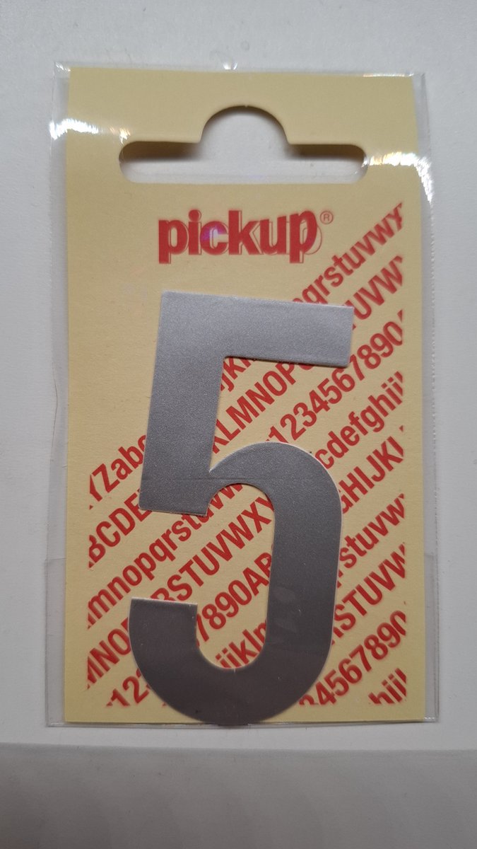 2 x Pickup plakcijfer Nobel 60 mm - zilver 5