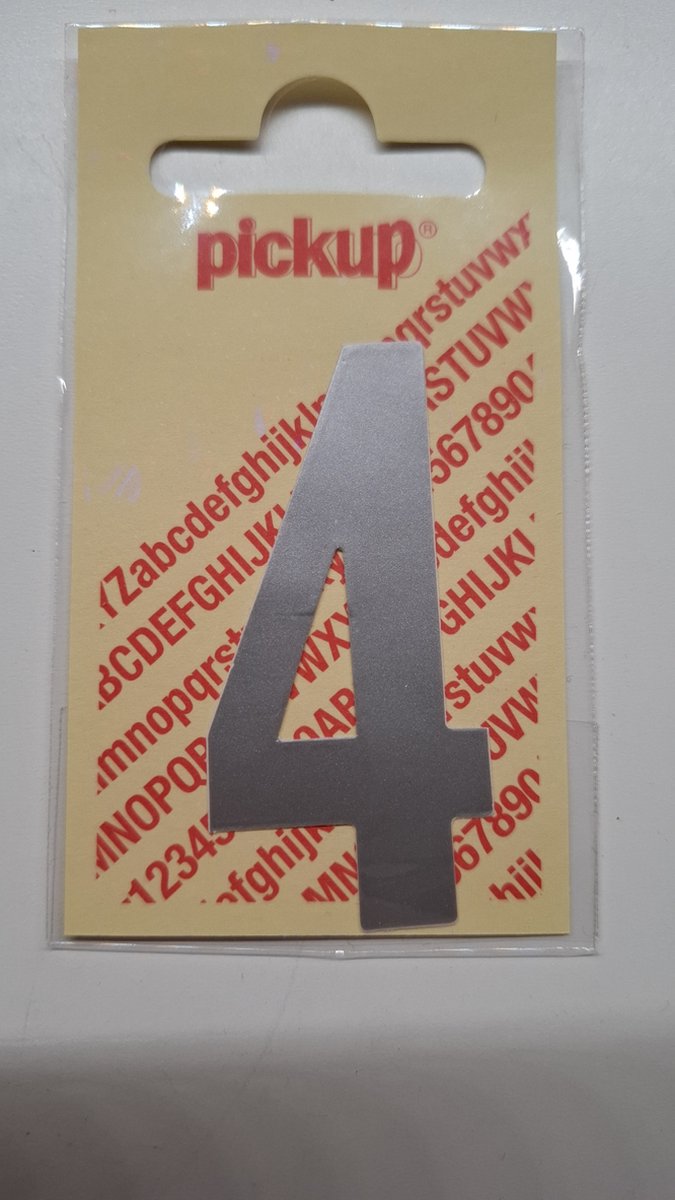 2 x Pickup plakcijfer Nobel 60 mm - zilver 4