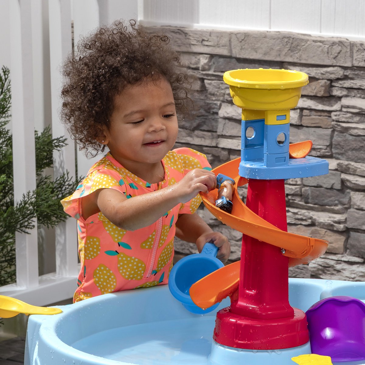 Step2 Spiral Slide Watertafel – Met 13-delige accessoireset - Waterspeelgoed voor kind - Activiteitentafel met water voor de tuin / buiten — afbeelding 12