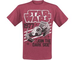 Star Wars Dark Side Tie Fighter T-shirt rood XXL Heren