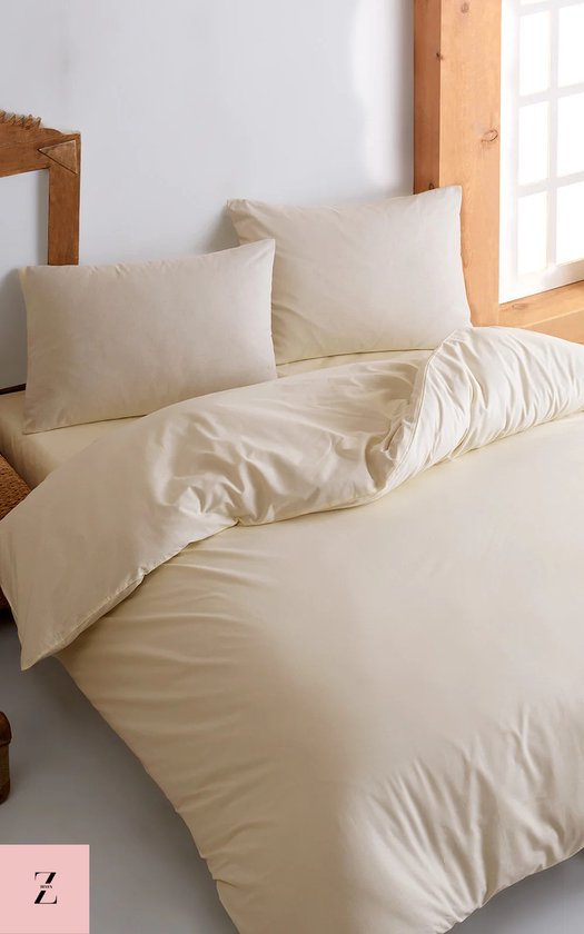 Gezu Mako satijnen beddengoed, 155 x 220 cm, katoensatijn, dekbedovertrek, roze, 3-delig, zacht, ademend, beddengoed van 100% katoen, dekbedovertrek 155 x 220 cm en 2 kussenslopen 80 x 80 cm met