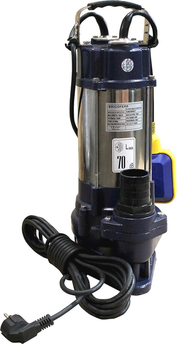 Dompelpomp voor vuil water - Krachtige 750W waterpomp met ergonomische handgreep