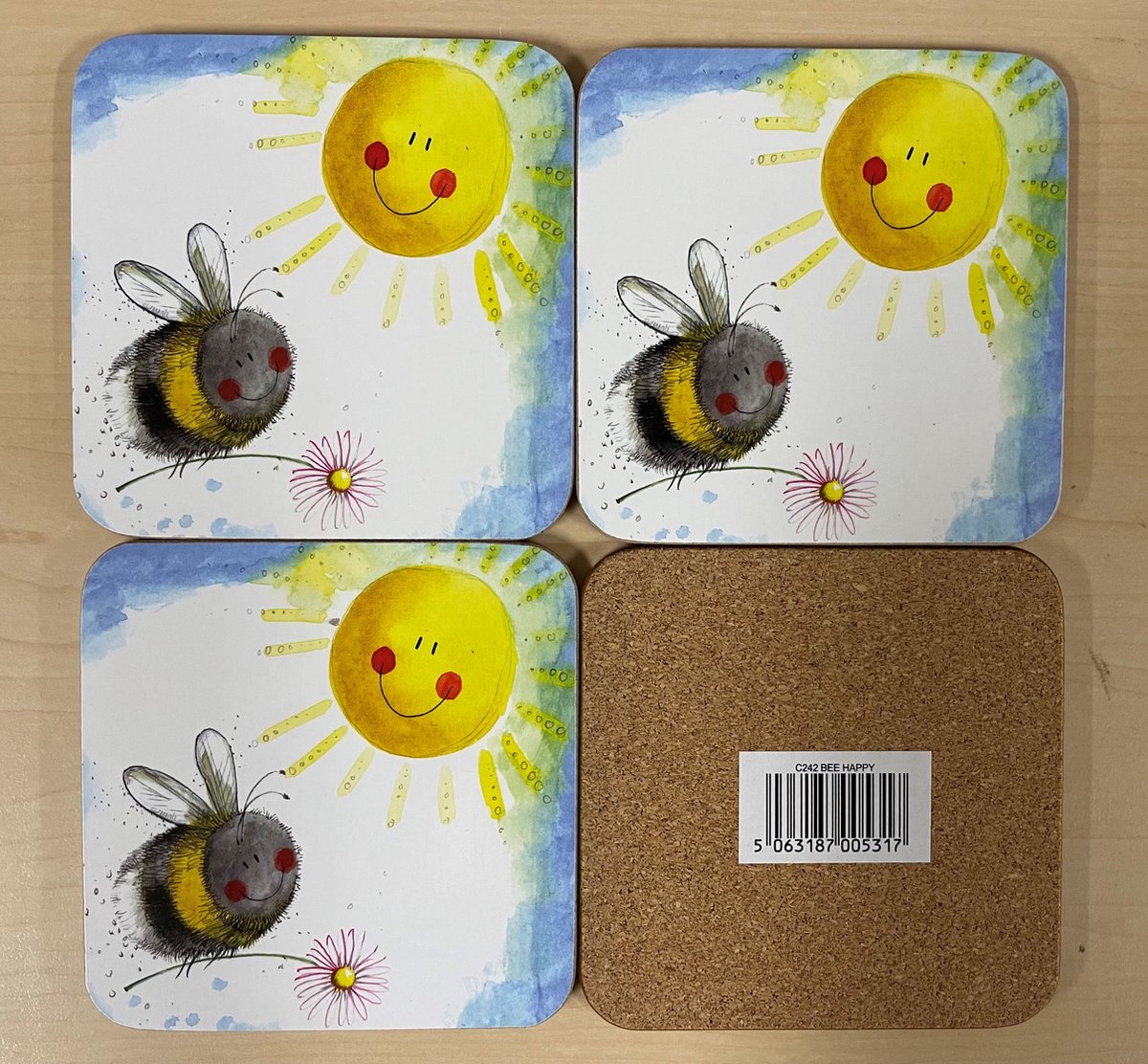 Alex Clark Onderzetters BEE HAPPY ~ BIJ