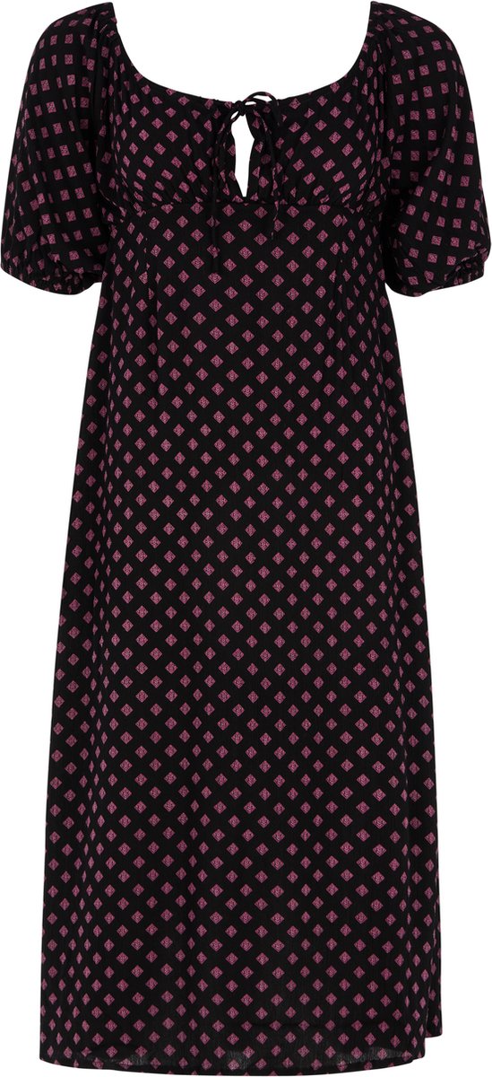 Protest Prtbente – Blousejurk Dames – Korte mouwen – Kuitlengte Zwart