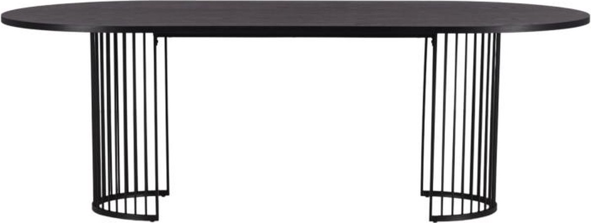 Svea - Zaru deens ovale eettafel - 220 x 110 cm - zwart