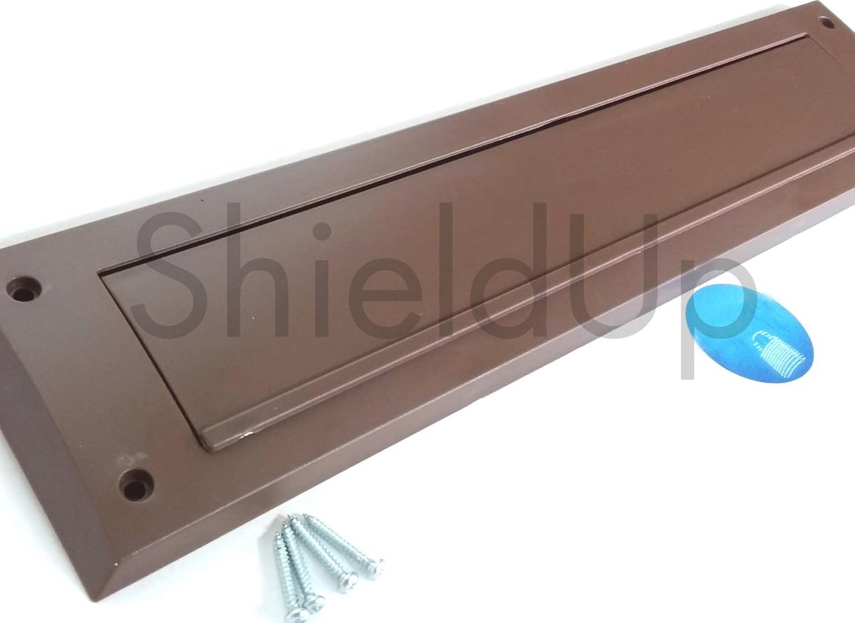 Interne brievenbus afdichting | Draught Excluder Cover met klep & penseel | 343mm x 80mm