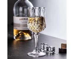 Whisky glazen - zes glazen - Whisky- whisky glazen op voet - chique glazen- wijn glazen - Image