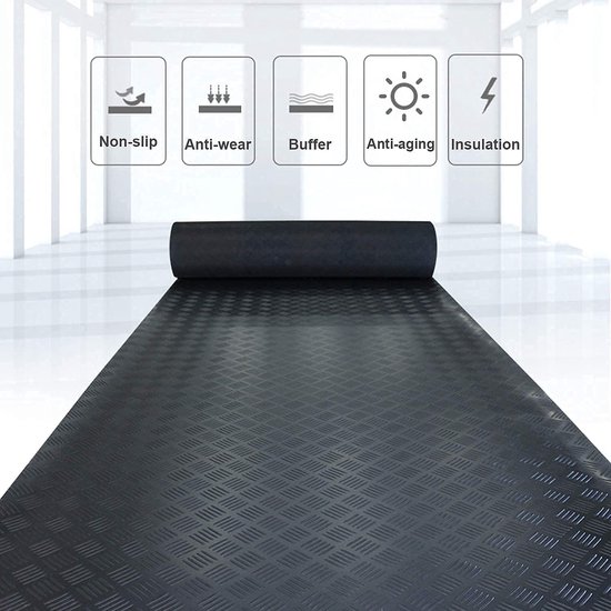 Floordirekt Rubberen Mat Per Meter Loper In Vele Structuren Antislipmat Noppenmat Vloermat Traanplaat Vloerbedekking Platte Noppen 100 X 600 Cm 1966919984