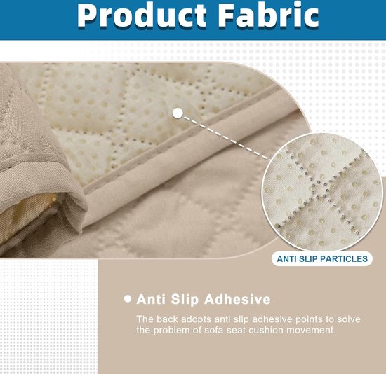 YSTELLAA Stretch Bankhoes 2 Zits, Universele Bankhoezen Met Armleuningen, Elastische Sofahoes Voor Woonkamer, Krasbestendig Sofa Meubelhoes Voor Huisdier Vriendelijke, Kaki