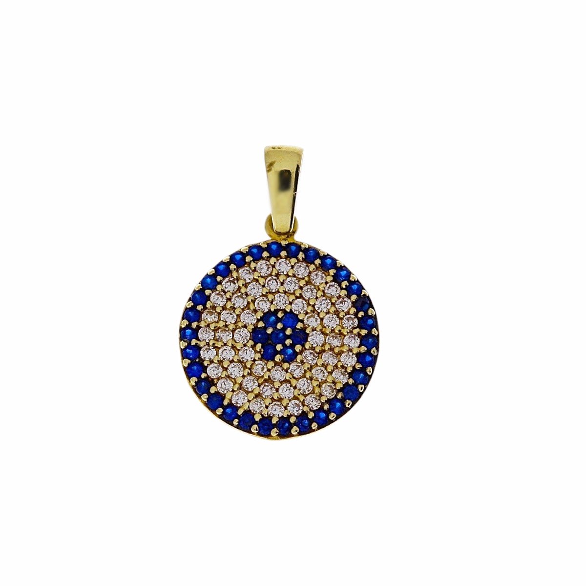 Gouden Boze Oog Hanger | Zirkonia | 14 karaats