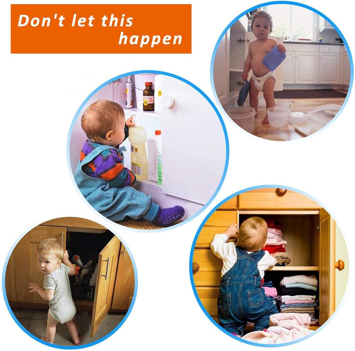 Kinderslot Kastjes - 8 Stuks - Ladeslot - Kastslot - Baby Veiligheid - Kast Beveiliging Baby - Zelfklevend Kinderslot - Veiligheidshaakjes - Transparant - Zelfklevend 3m - Voor Baby Veiligheid - Geen Boor Of Schroeven - Voor Kast, Deur En Lade – foto 7