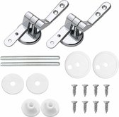 Set de rechange pour abattant de WC en alliage de zinc, avec matériel de montage, charnières pour abattant de WC, kit de montage pour abattant de WC en acier inoxydable