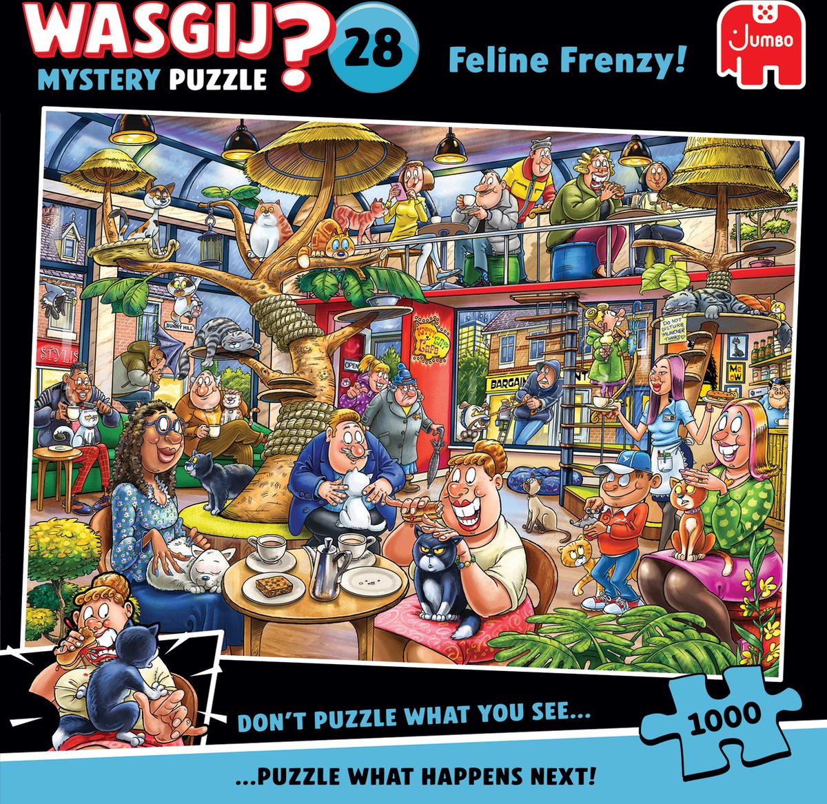 Wasgij Mystery 28 - Kat-en-Muisspel! - 1000 Stukjes puzzel - Legpuzzel — afbeelding 3