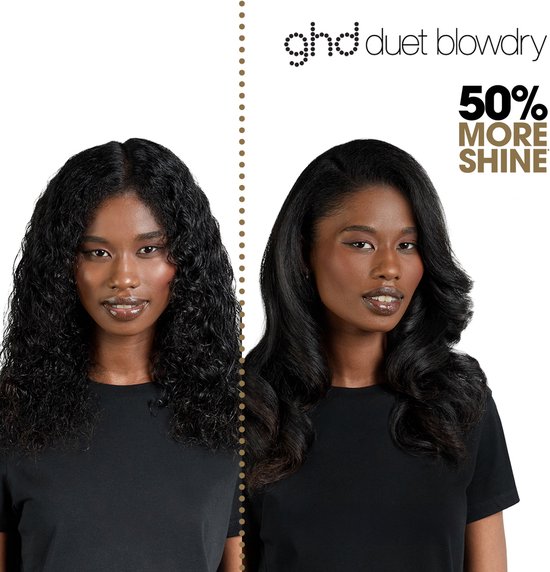 ghd – Duet Blowdry 2-in-1 Föhnborstel – Stijltang en Krulborstel – Keramisch – Met Reisetui – Zwart