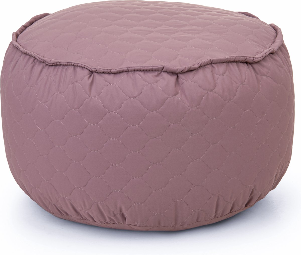 Drop & Sit - poef - tijdloos gewatteerd nylon - roze - Ø 50 cm