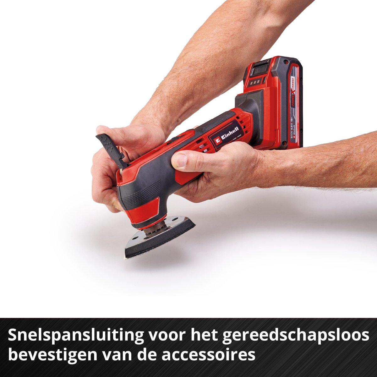 Einhell Accu Multitool TE-MG 18/1 Li Solo - Power X-Change - 18 V/Li-ion - Incl. 9x schuurpapier en 3 verschillende zaagbladen - Excl. accu en lader thumbnail 4