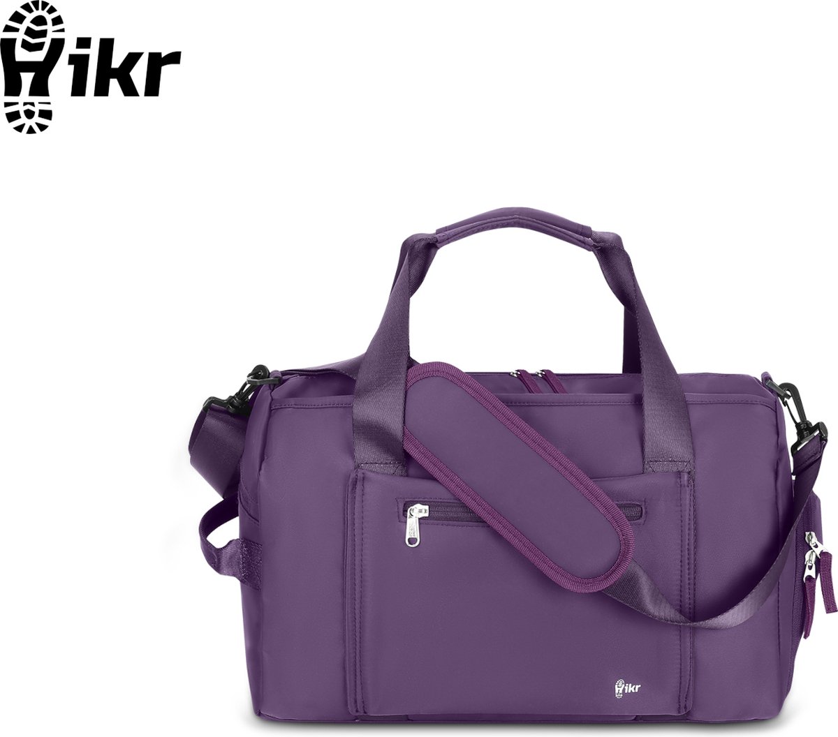 Hikr Reistas – Premium Weekendtas – Ryanair handbagage 40x20x25 tas – 20L – Waterdichte sporttas – Heren en Dames – Fitnesstas – Schoudertas – Duffel bag – Paars