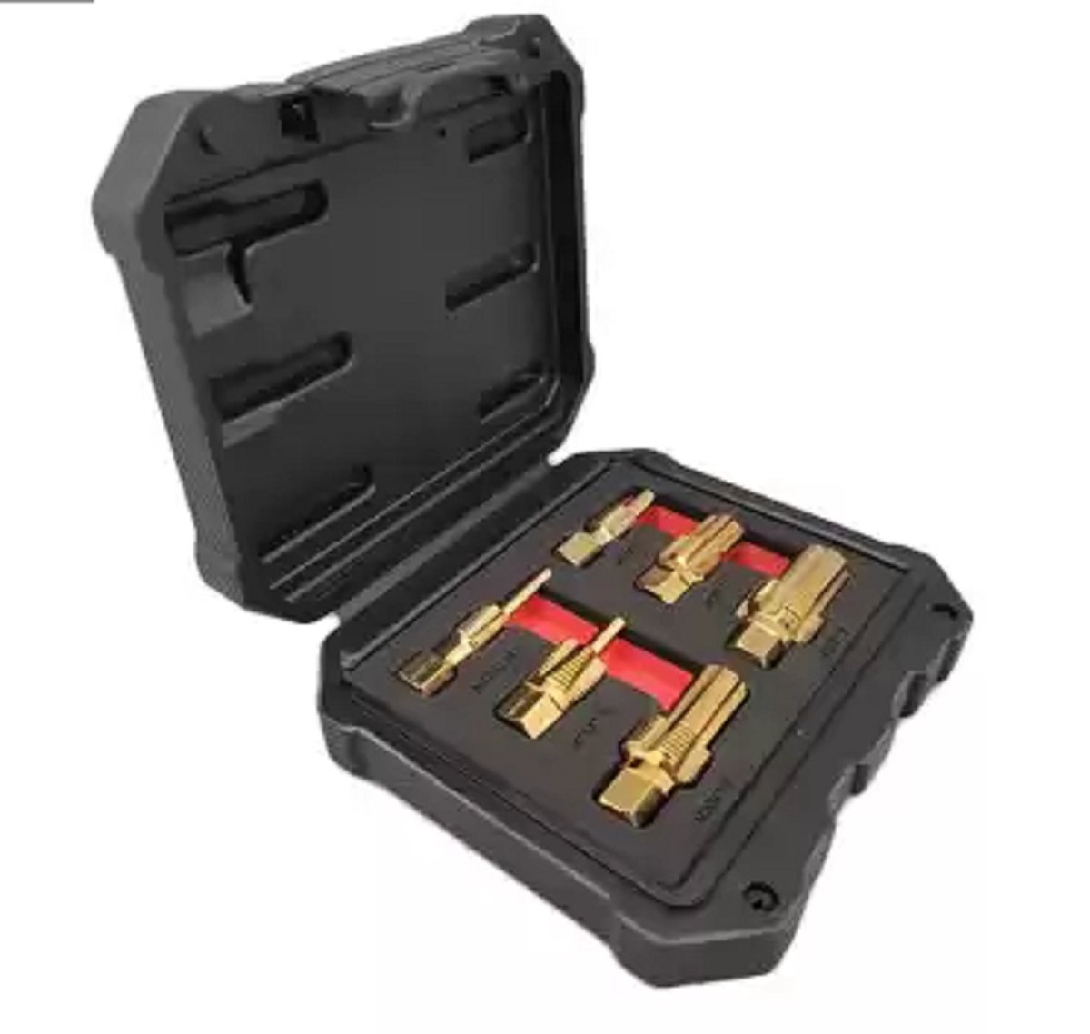 6-delige sensorkraanset M12,14,16,18,20 en 22 X 1,5 Titanium geplateerd-Tap set