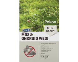 Pokon Mos en Onkruid Weg! - 1,375kg - Onkruidverdelger - Geschikt voor 25m² - Zowel mos- en onkruidbestrijder - Anti mos gazon