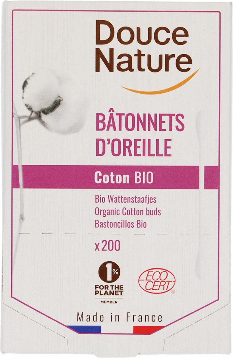 Douce Nature Wattenstaafjes bio katoen (200st)