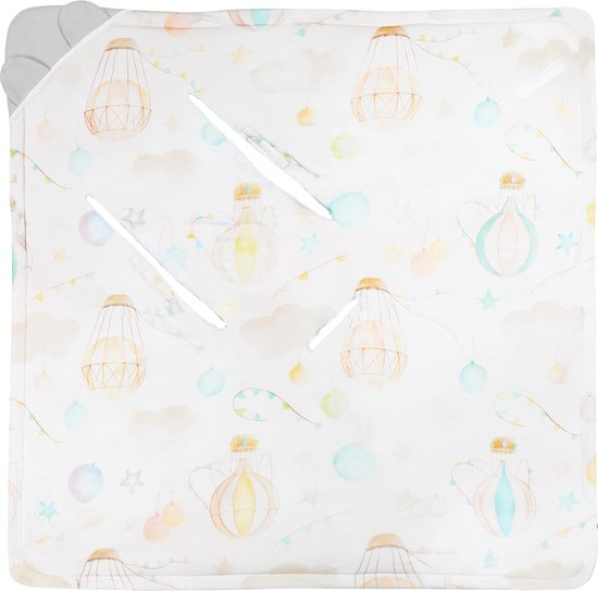 Lionelo Travel Swaddle Blanket - Dekentje voor autostoel, kinderwagen - Draagdoek - Omslagdoek voor het autostoeltje van LIONELO — afbeelding 3