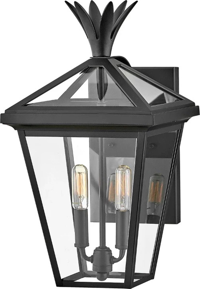 Hinkley LED Wand Buitenlamp Palma | 2X E14 Max 40W | IP44 | Dimbaar | Black