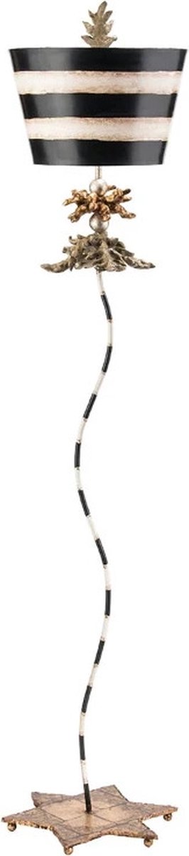 Flambeau Staande LED Lamp South Beach | 1X E27 Max 60W | Black, Putty & Gold Leaf