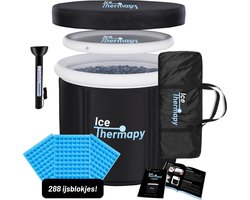Ijsbad 80 cm XXL – Ice Bath – Met isolerende hoes - Beschermhoes - Opbergtas - Thermometer - Zitbad – Dompelbad – Zwart
