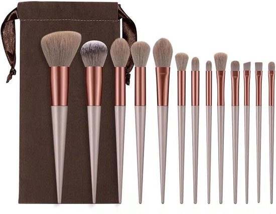 Foto: Make up kwasten set 13 stuks hoge kwaliteit makeup kwasten 13 stuks foundation kwast brush concealer oogschaduw meer luxe make up kwasten complete set